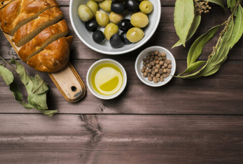 top-view-gourmet-snacks-table